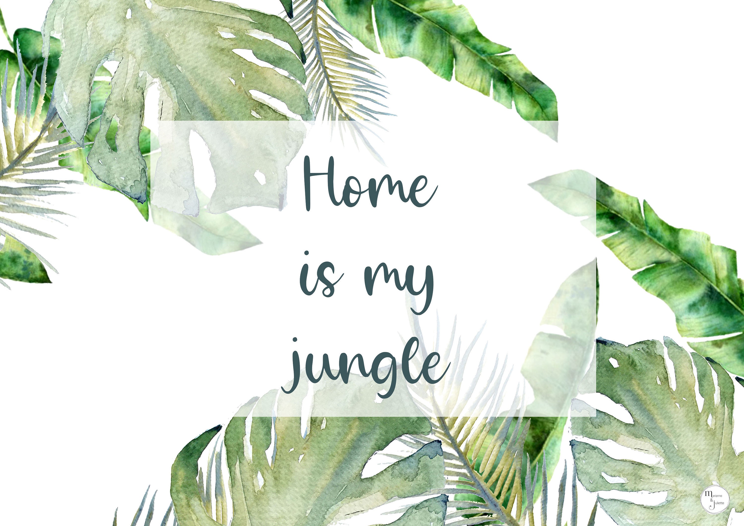 Affiche Jungle - Déco Personnalisée Affiche Citation