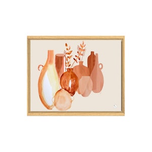 affiche vase terracotta forme géométrique