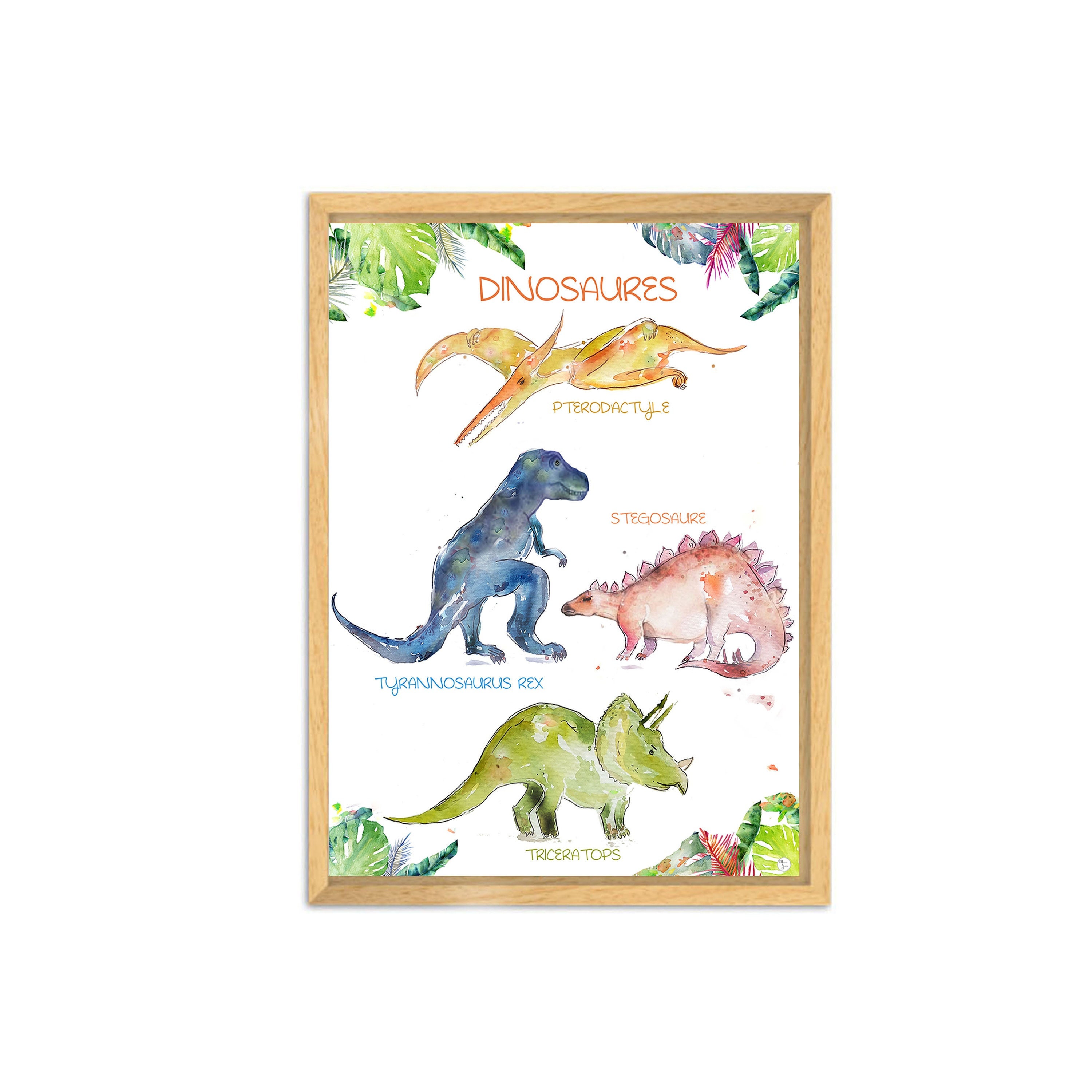 Affiche Dinosaure Illustration Dino Tyrannosaurus Rex