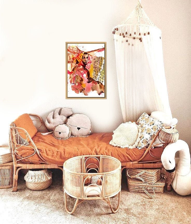 Affiche Maroc - Portrait de Voyage Déco Maghreb Aquarelle Souk