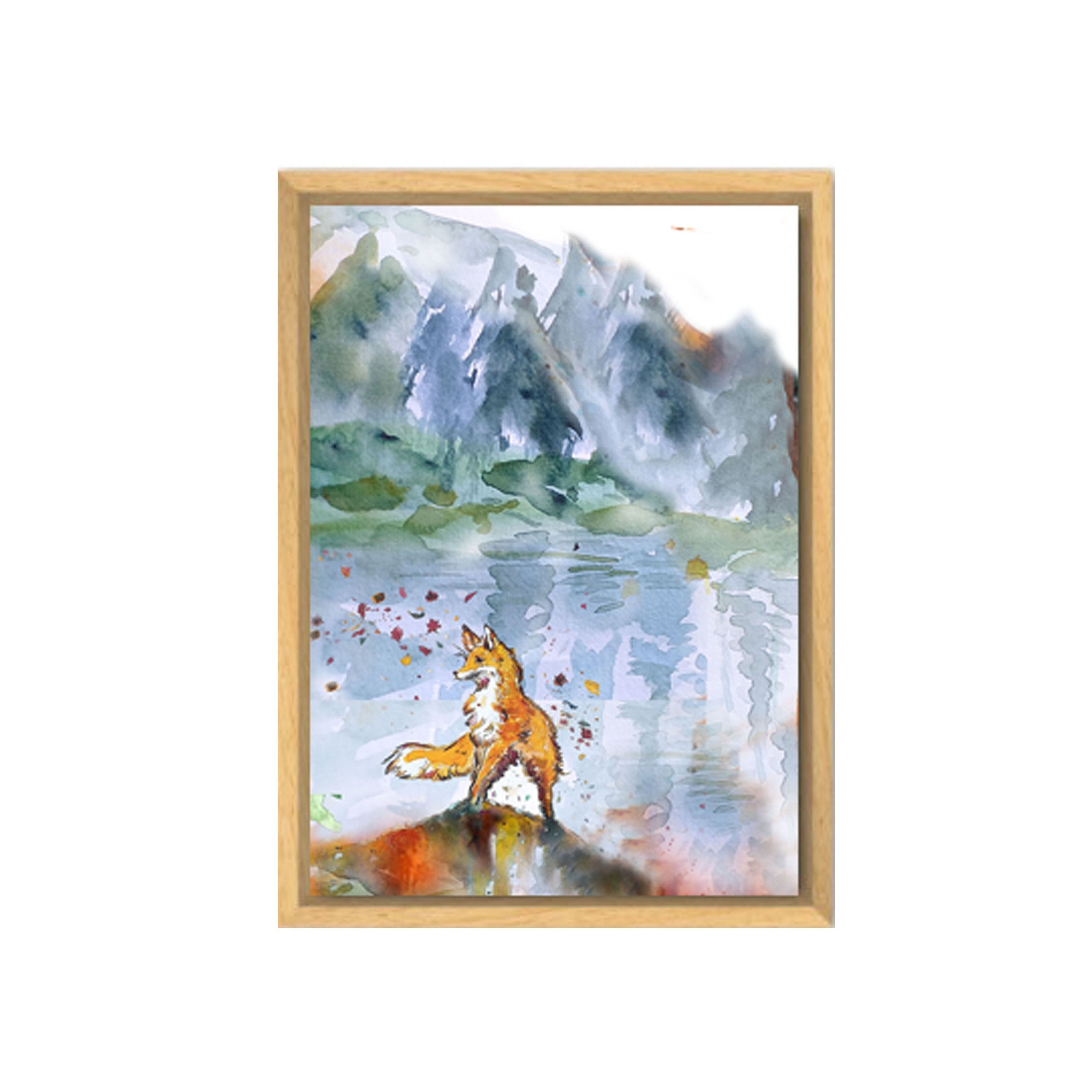 Affiche Renard - Déco Montagne Chalet Hiver -Renard