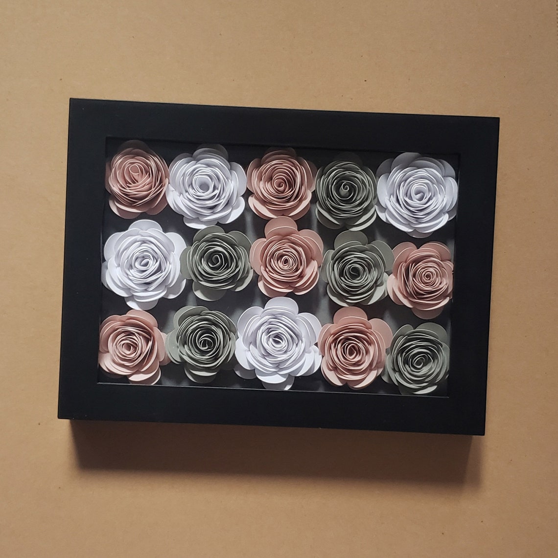 Full Shadow Box Assorted Roses MultiColour Gift Ideas Etsy