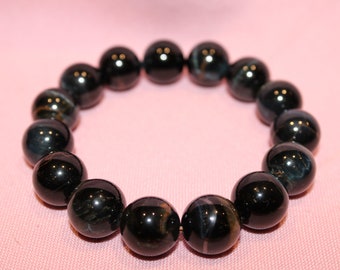 Natural Tiger's eyes Beaded Bracelet Grade AAA 14mm