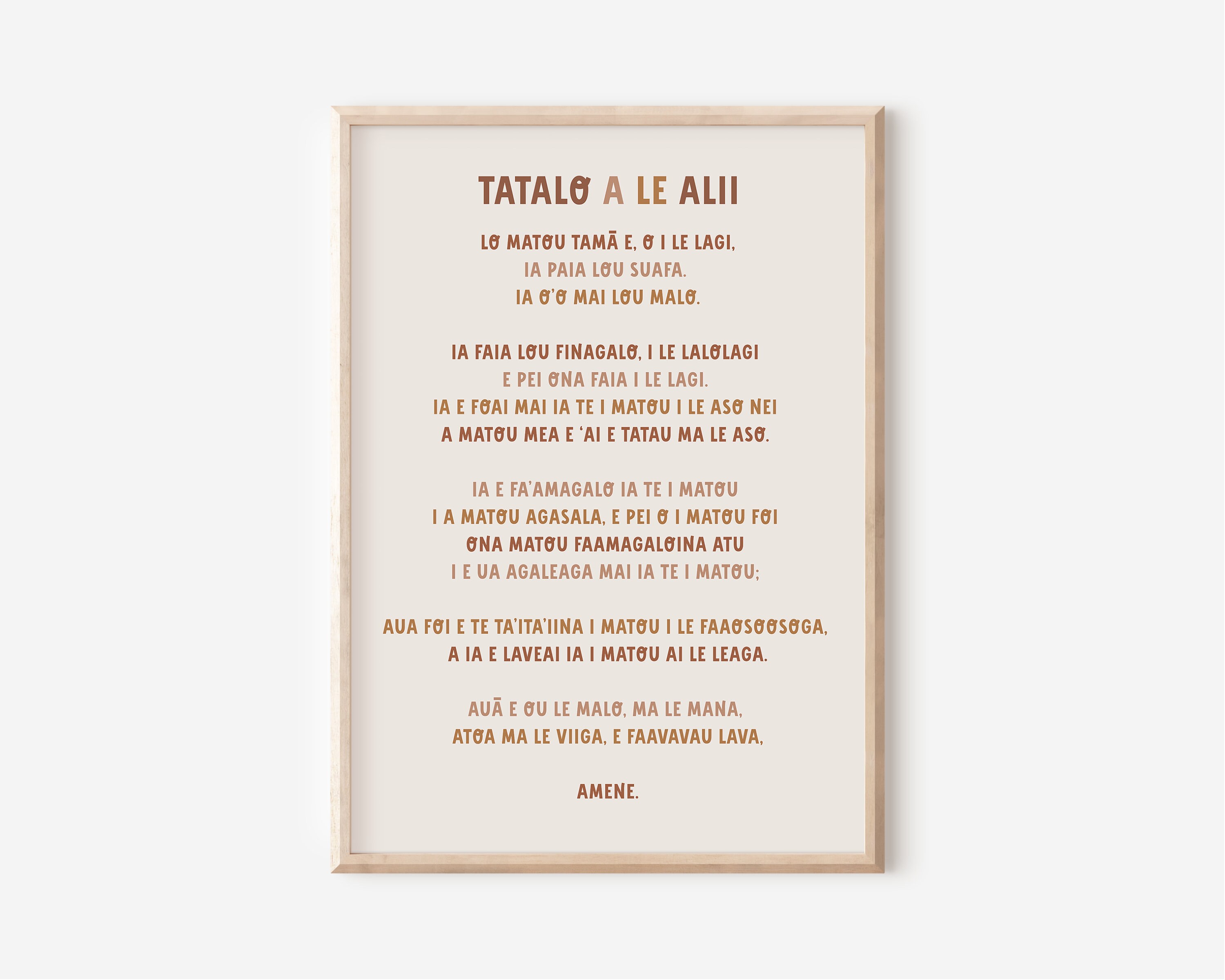 Samoan Lords Prayer Kids Digital Print Etsy Singapore Samoan Lords Prayer Kids Digital Print Etsy Singapore