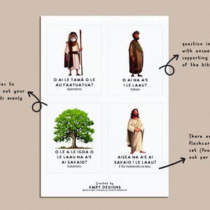 Samoa Characters Samoan Bible Character Flashcards | Sunday School Learning (PDF) - Etsy