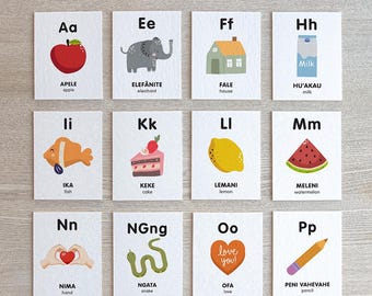 Alafapeti Faka-Tonga Alphabet Flashcards 01 | DIGITAL FILE ONLY | Tongan Learning Resources | Pacifika Learning