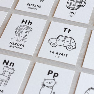 Samoisches Alphabet Pi Tautau Mono Karte zum Ausdrucken | NUR DIGITALER DRUCK | Samoanische Ressourcen lernen