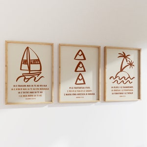 Kids Samoan Bible Verse Set of 3 digital prints