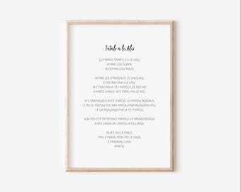 Padrenuestro en estilo minimalista samoano 01 / Impresión digital Tatalo a le Alii / SOLO ARCHIVO DIGITAL