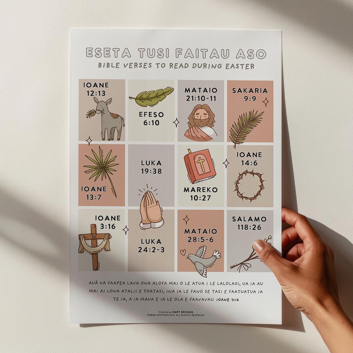 Samoan Easter Kids Bible Reading Plan Set | Sunday School Resources ...