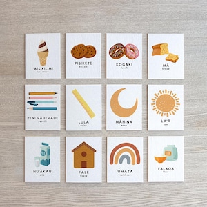 Tongaanse Flashcards | 100 alledaagse woorden, Pasifika Learning (digitaal bestand)