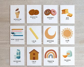 Tongan Flashcards | 100 Everyday Words, Pasifika Learning (Digital File)