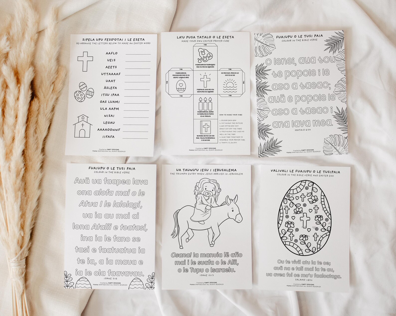 Samoan Easter Kids Activities Sheets | Handwriting and Colouring ...