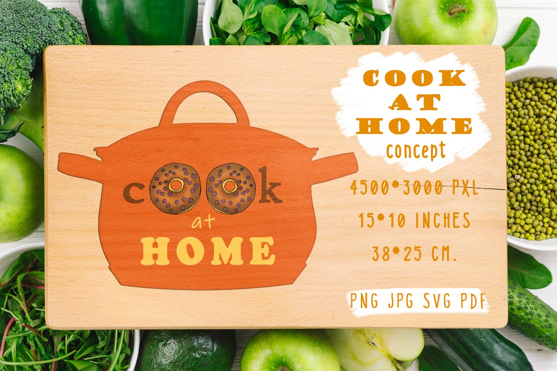 Download Cook at home concept donut version SVG cut files Crafters | Etsy