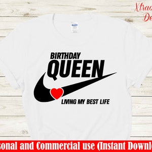 Download Nike Birthday Squad Svg Birthday Girl Svg Birthday Queen Etsy