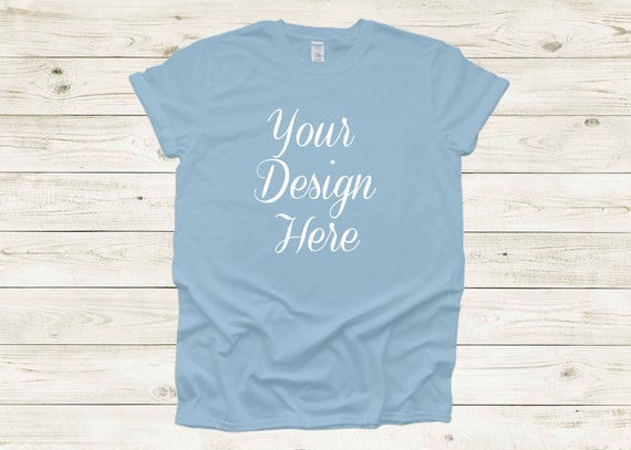 Download Gildan G500 Sky Blue Unisex Tshirt Mockup T Shirt Mockup Etsy