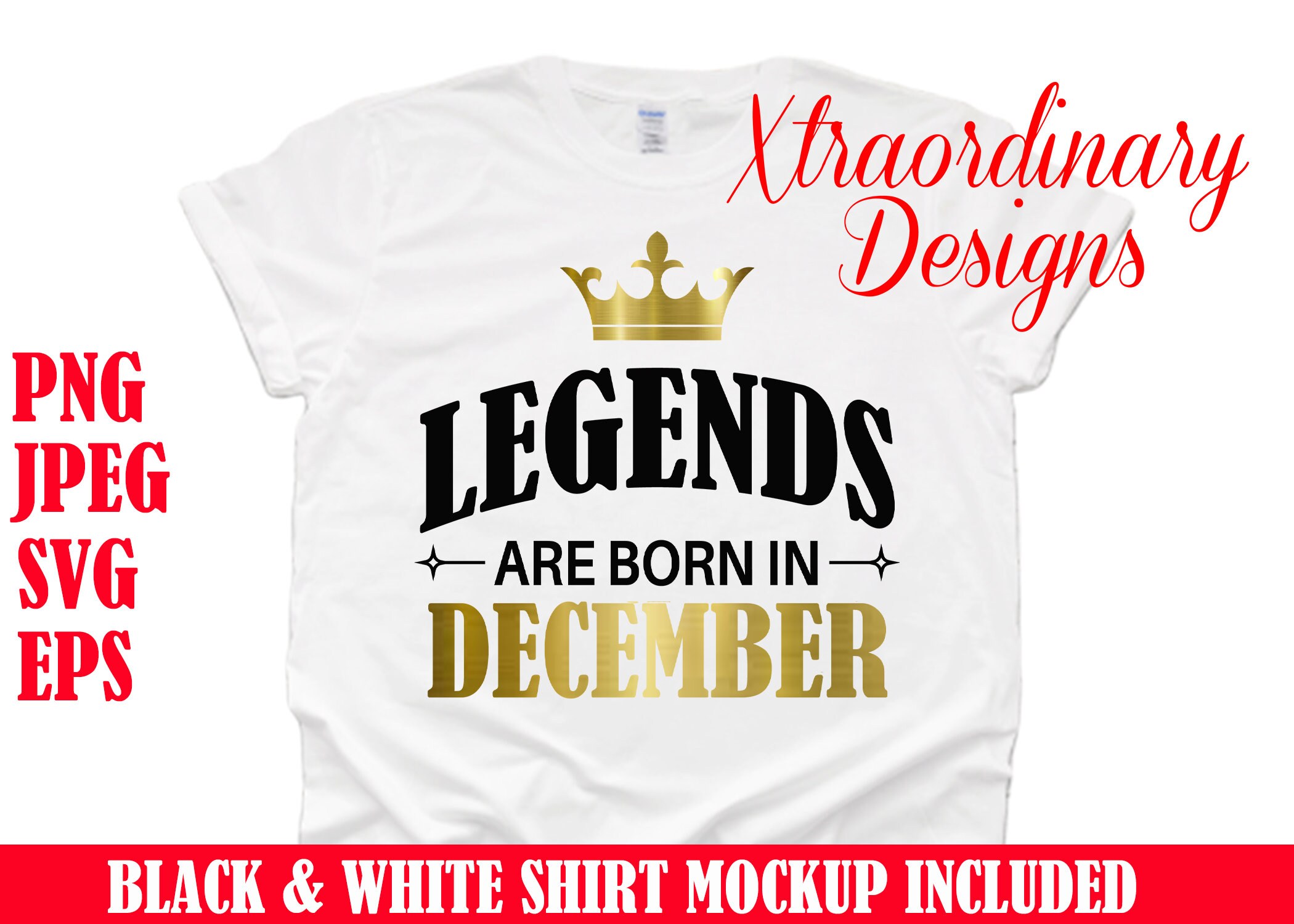 Download December Birthday Svg Legends Are Born In December Svg Etsy