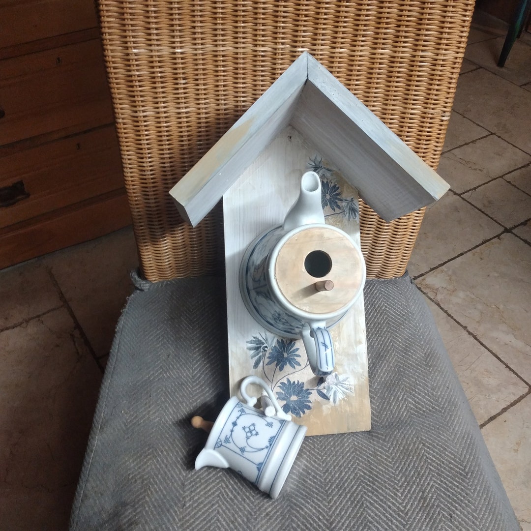 Original Nesting Box Teapot Nesting Box Bird Feeder Vintage Etsy