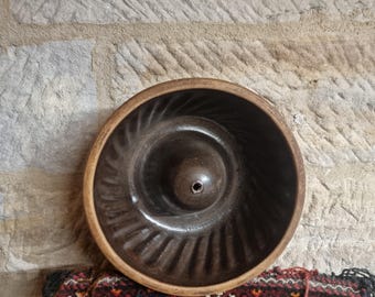 stampo antico per ciambella, stampo da forno storico in ceramica