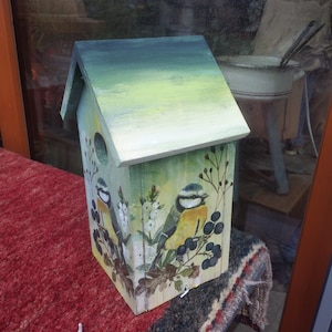 colorful nesting box, birdhouse