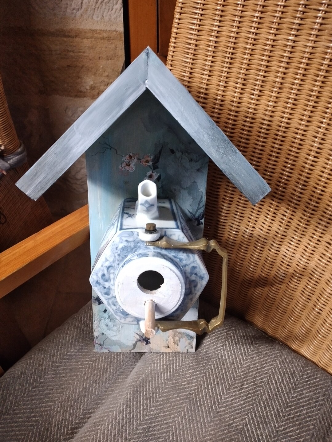 Original Nesting Box Birdhouse Teapot Nesting Box Etsy