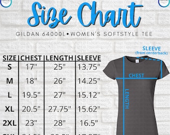 HQ Gildan 64000L Size Chart | Gildan 64000L Women&#39;s Softstyle Tee Size Chart | Gildan 64000L Women&#39;s Tee Tshirt | Gildan 64000L High Quality