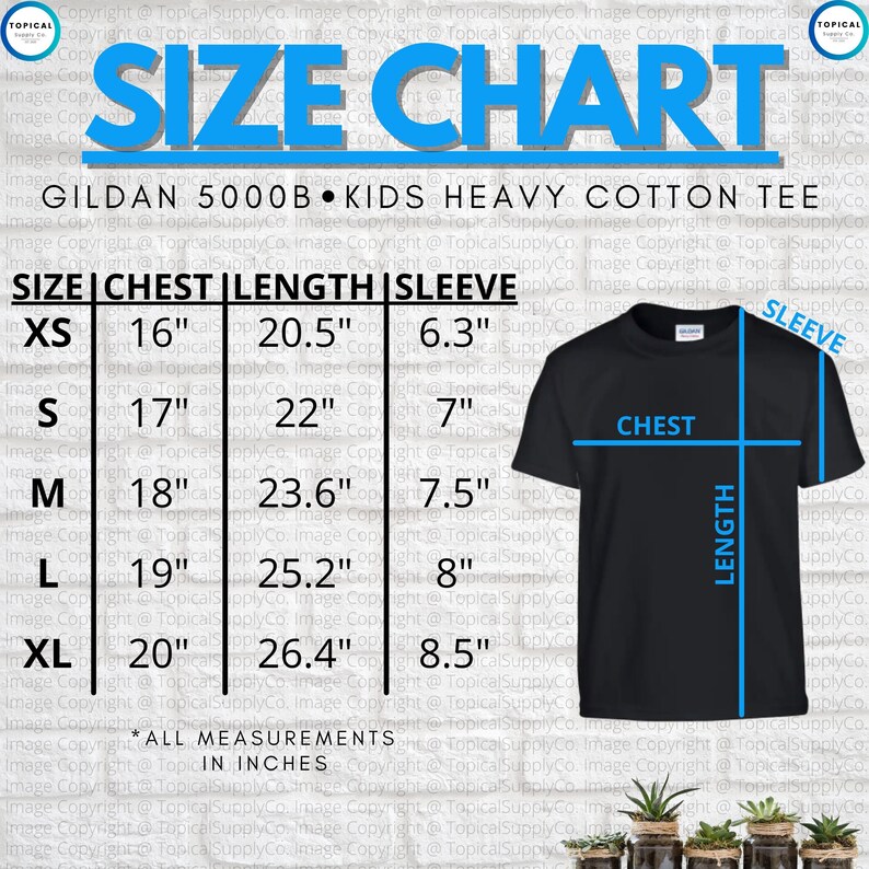 Gildan Youth Shirt Size Chart Age