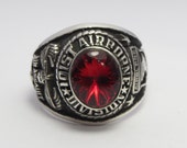 101st Airborne Division Ring , Sterling Silver 925 , Military , Army , Gift , Military Ring , Airborne