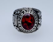82nd Airborne Division Ring , Sterling Silver 925 , Gift , Military Ring , Airborne