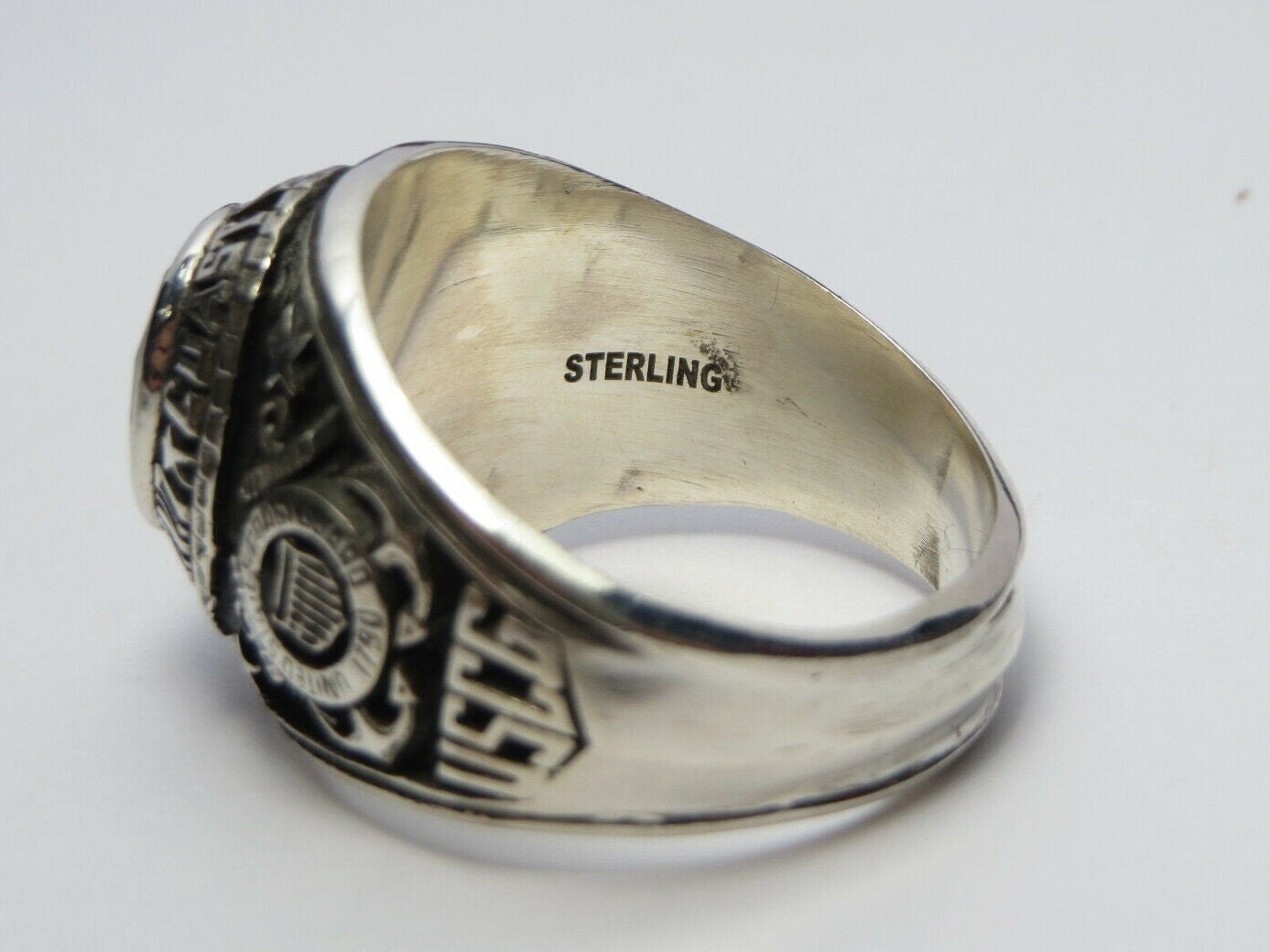 US Coast Guard Ring Sterling Silver 925 Gift Military Etsy