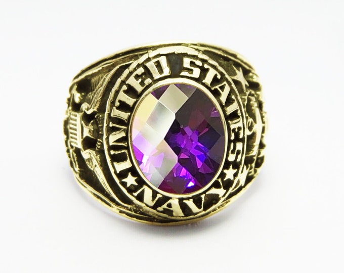 Vintage WWII Usa Us Navy MILITARY Sterling Silver Ring Etsy