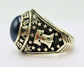 1775 , US Army Ring , America 39 s , ARMOR , USCG , Sterling 10KP Gold Plated , Military , Army , Gift , Military Ring , Airborne