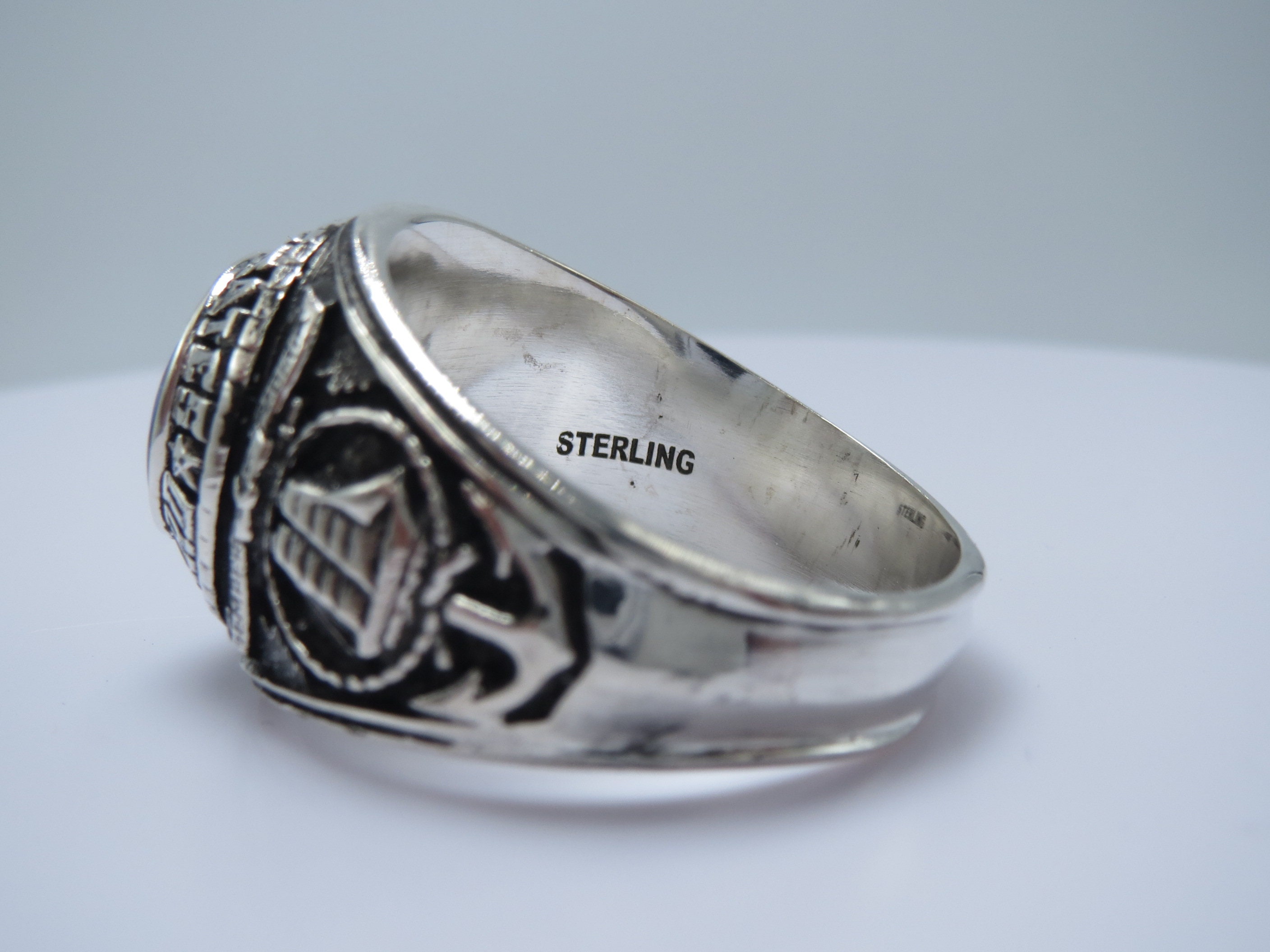 US Coast Guard Ring USCG Sterling Silver 925 Gift Etsy
