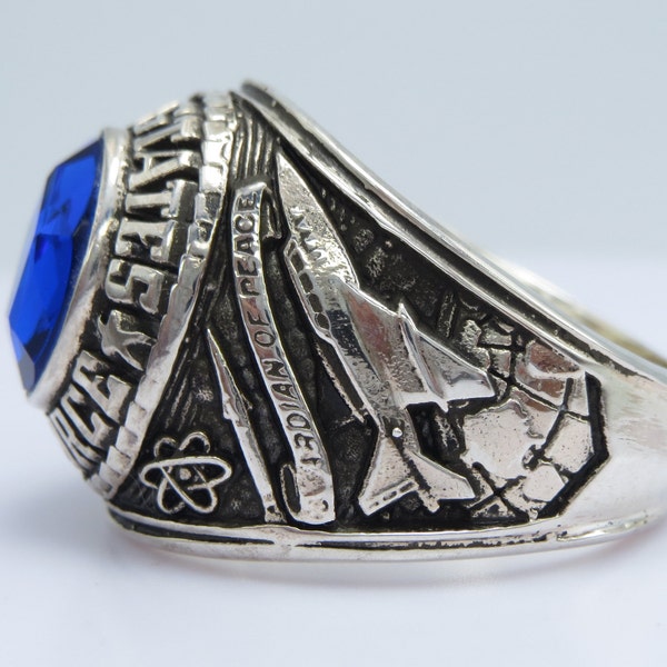 US Air Force Ring , Sterling Silver 925 , Gift , Military Ring , Your Size