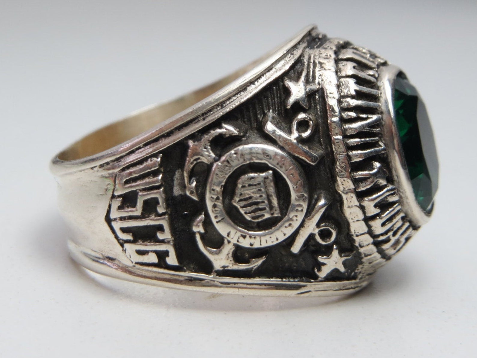US Coast Guard Ring USCG Sterling Silver 925 Gift Etsy