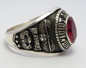 101st Airborne Division Ring , Sterling Silver 925 , Military , Army , Gift , Military Ring , Airborne