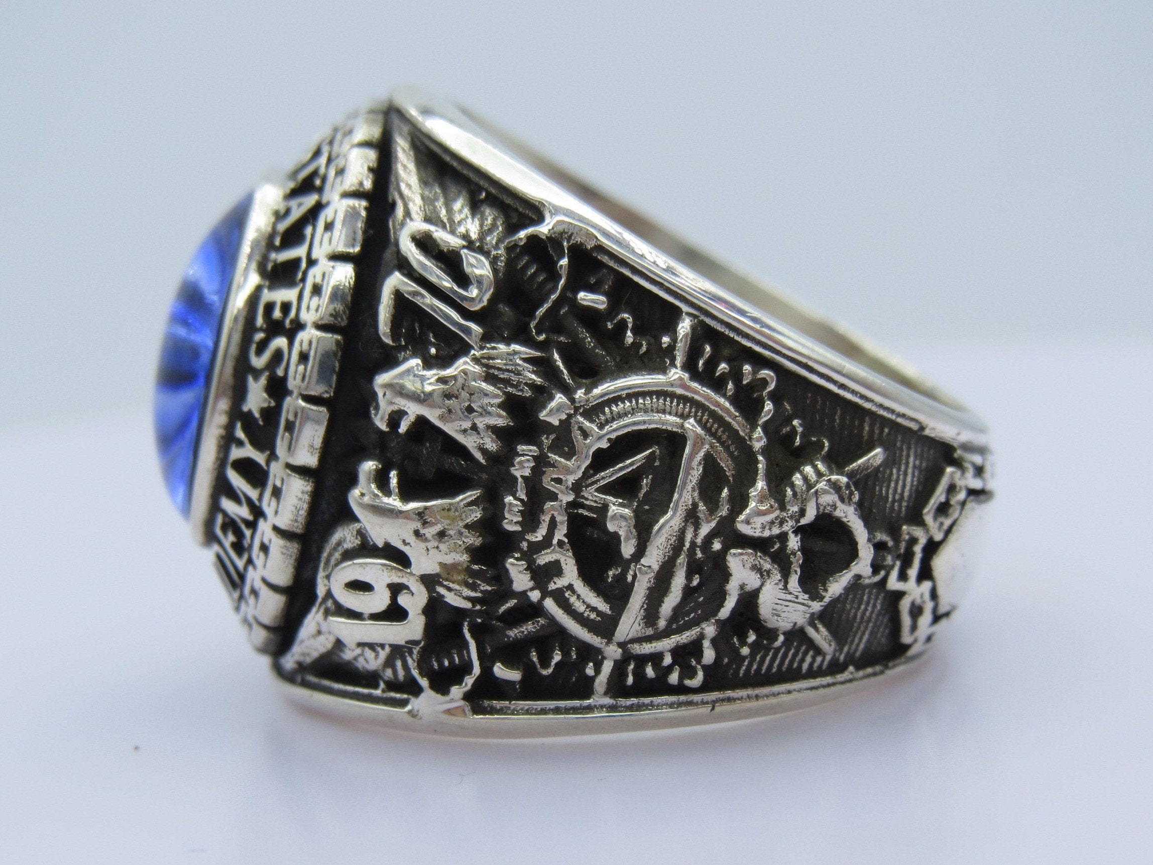 1970 US Naval Academy Ring Sterling Silver 925 USNA Etsy