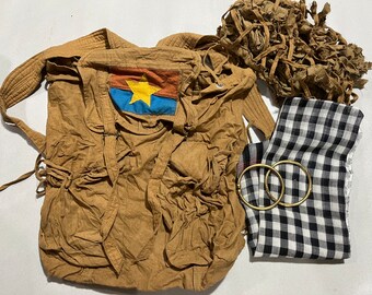 1 mochila más artículos gratis, 2 SECCIÓN, pulsera, funda, bufanda, mochila/mochila de combate del ejército de Vietnam del Norte vc,