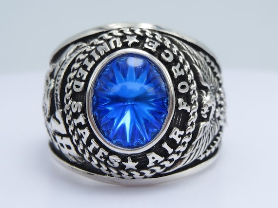 US Air Force Ring 1978 Sterling Silver 925 Cadeau Bague