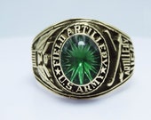 US Army Ring , 1967 , America 39 s , ARMOR , USCG , Sterling 10KP Gold Plated , Military , Army , Gift , Military Ring , Airborne