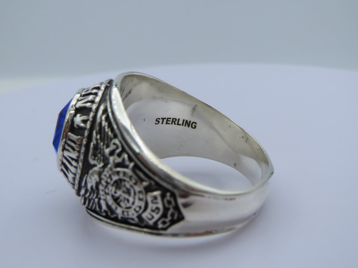 US Navy Ring USN Sterling Silver 925 Men Ring Gift Etsy
