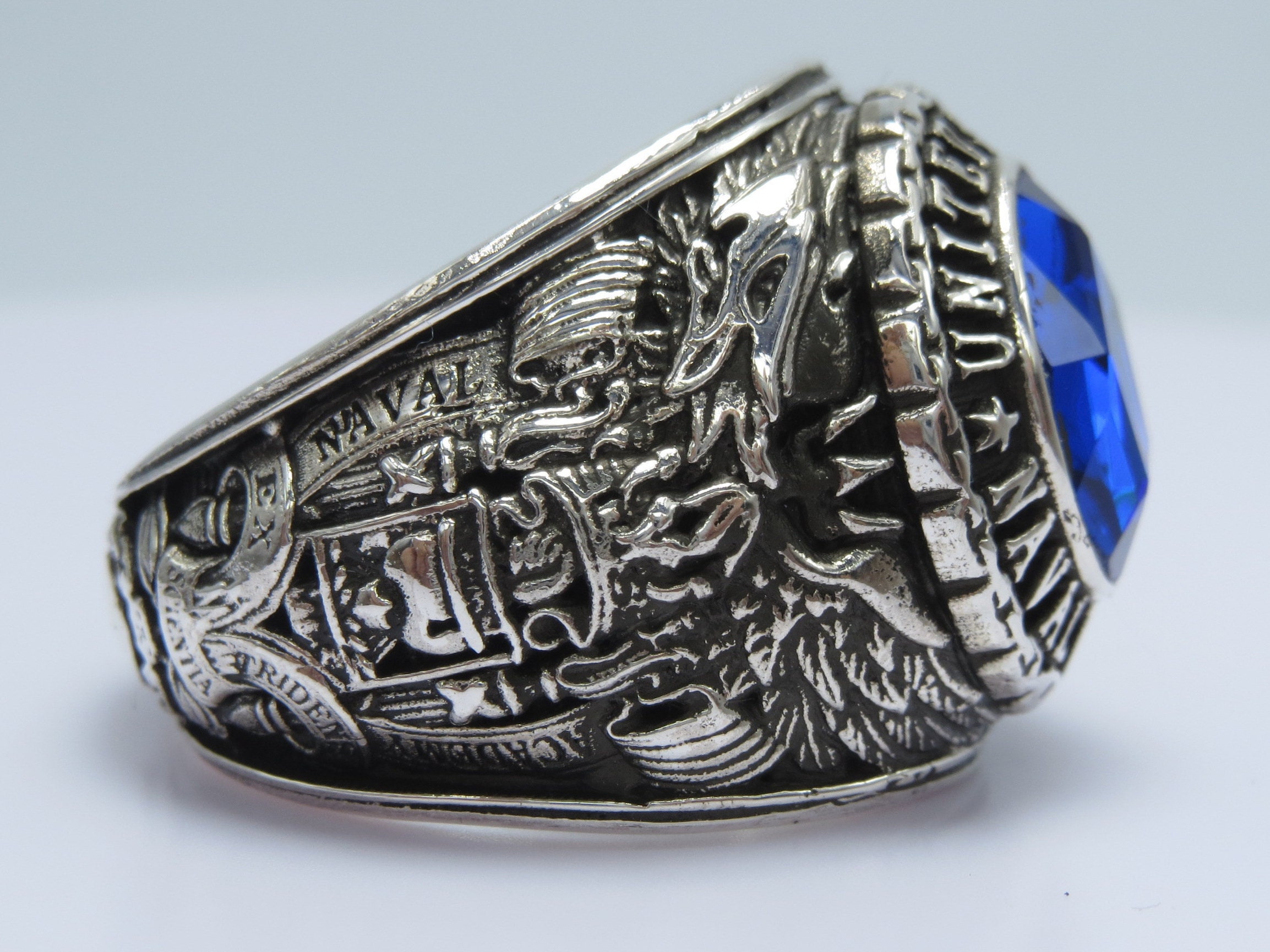 1976 US Naval Academy Ring Sterling Silver 925 Military Etsy