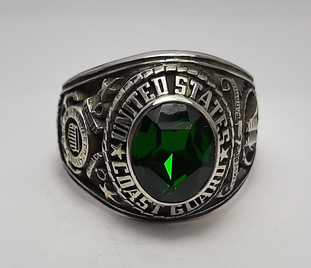 US Coast Guard Ring Sterling Silver 925 Gift Military Etsy