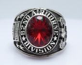 82nd Airborne Division Ring , America 39 s Guard Of Honor , All The Way , Sterling Silver 925 , Military , Army , Military Ring , Airborne