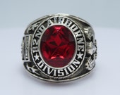 82nd Airborne Division Ring , America 39 s Guard Of Honor , All The Way , Sterling Silver 925 , Military , Army , Military Ring , Airborne