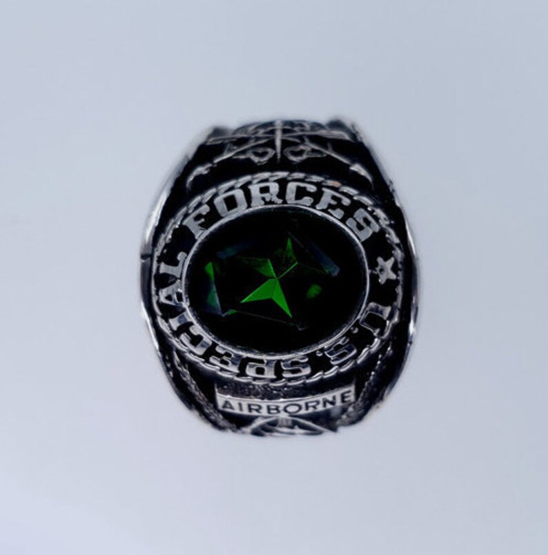 US Special Forces Ring Sterling Silver 925 Military Army Etsy