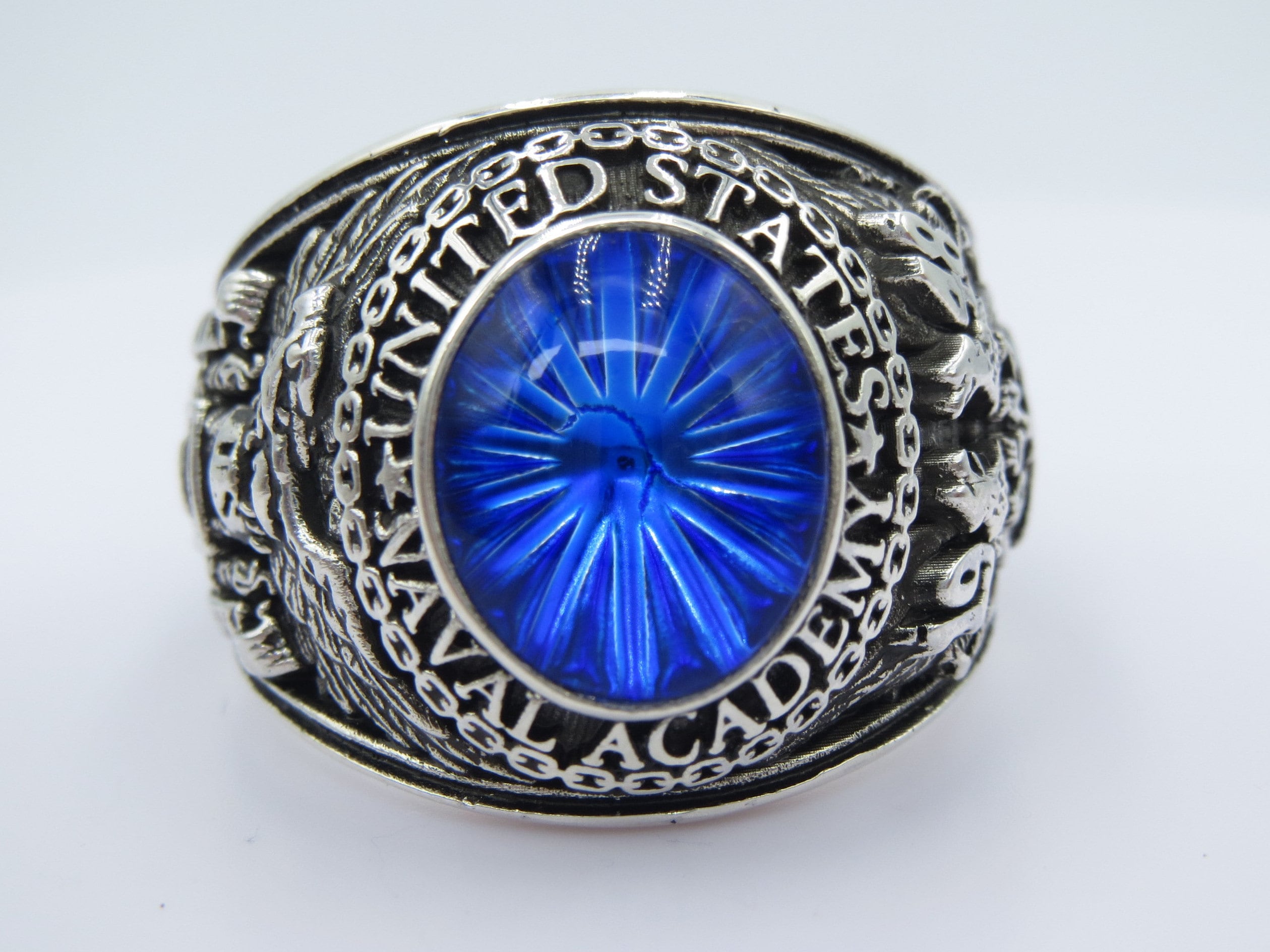 US Naval Academy Ring 1984 Sterling Silver 925 USNA Etsy