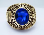 82nd Airborne Division Ring , America 39 s Guard Of Honor , Sterling 10KP Gold Plated , Military , Army , Gift , Military Ring , Airborne