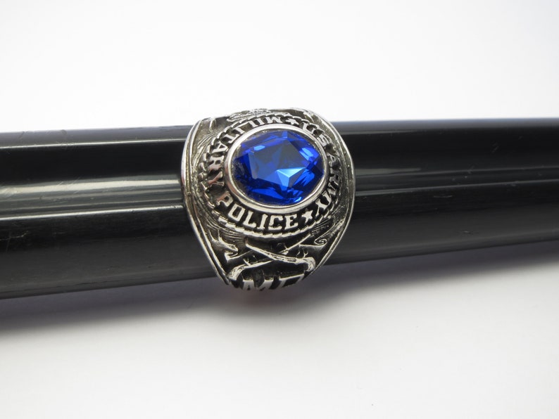US Army Ring Military POL MP Sterling Silver 925 Your - Etsy