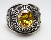101st Airborne Division Ring , Air Assault , Sterling Silver 925 , Military , Army , Gift , Military Ring , Airborne